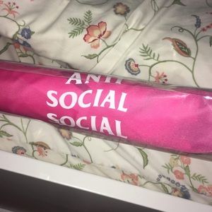 Anti social social club pink camo umbrella